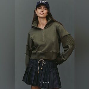 NWT Anthropologie Daily Practice Indy Half-Zip Sweatshirt